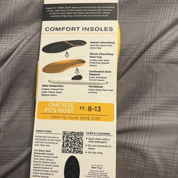Copper Fit Comfort Insoles Pair. - Picture 4 of 4